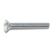 MIDWEST FASTENER #6-32 x 1 in Slotted Oval Machine Screw, Zinc White Steel, 20 PK 68571